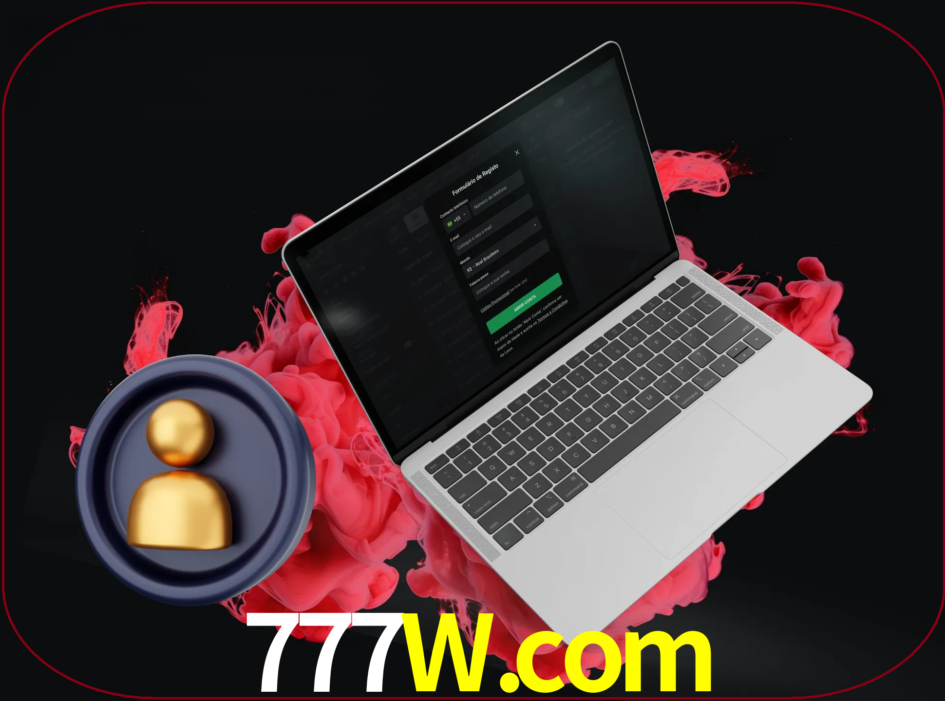 No cabeçalho do site 777w, clique no botão que o levará a um formulário especial onde terá de introduzir as suas informações actuais.